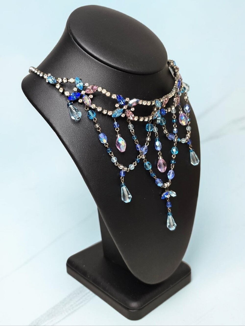 Nicky Butler Crystal Choker Bib Necklace - Picture 3 of 6